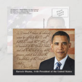 Barack Obama, eed of Kantoor Briefkaart (Voorkant / Achterkant)
