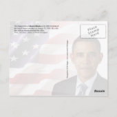 Barack Obama, eed of Kantoor Briefkaart (Achterkant)