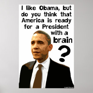 Barack Obama - een President met een brein Poster