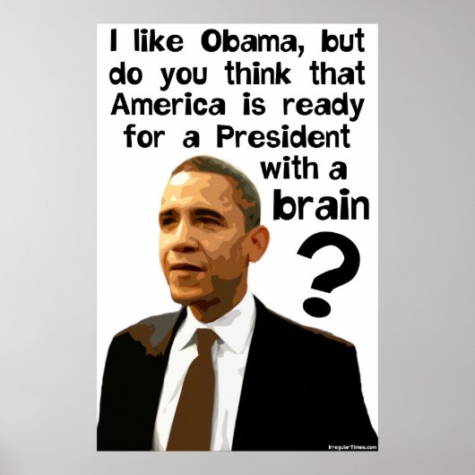 Barack Obama - een President met een brein Poster (Voorkant)