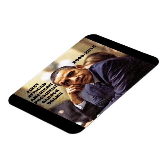 BARACK OBAMA EERST NEGRO AMERIKAANS PRESIDENT MAGNEET (Linkerzijde)