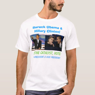 Barack Obama en Hillary Clinton T-shirt