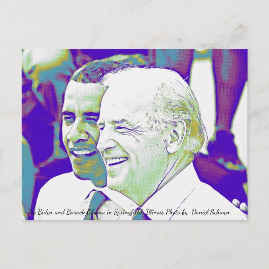 Barack Obama en Joe Biden Foto Briefkaart (Voorkant)