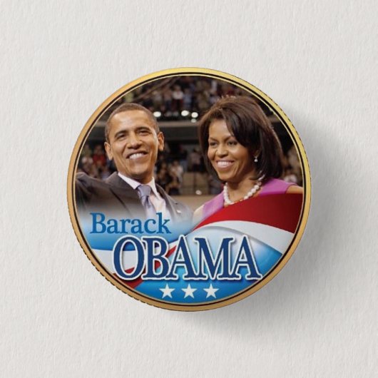 Barack Obama en Michelle Obama Coin Button (Voorkant)