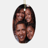 Barack Obama en zijn gezin Keramisch Ornament (Rechts)