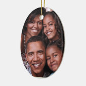 Barack Obama en zijn gezin Keramisch Ornament (Links)
