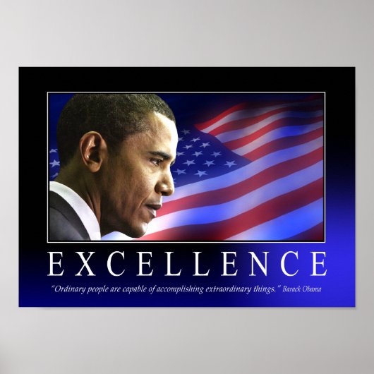 Barack Obama Excellence Poster (Voorkant)