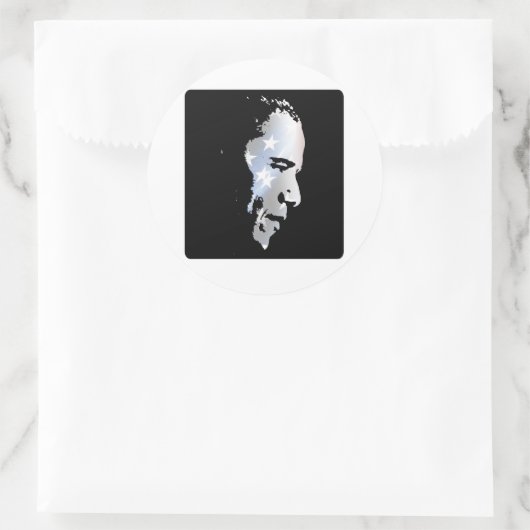 Barack Obama Face Ronde Sticker (Tas)