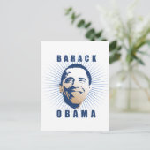 Barack Obama Face T-shirt Briefkaart (Staand voorkant)