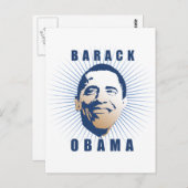 Barack Obama Face T-shirt Briefkaart (Voorkant / Achterkant)