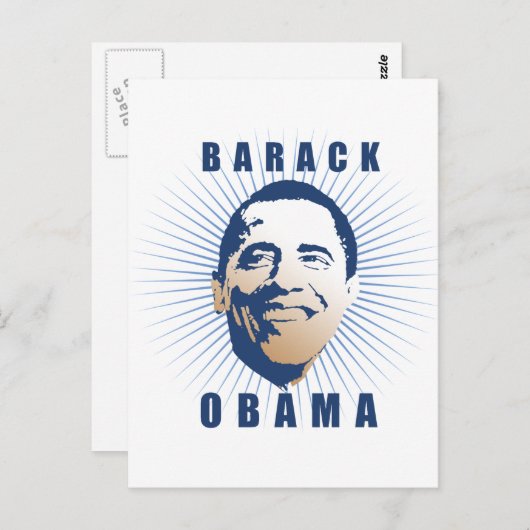 Barack Obama Face T-shirt Briefkaart (Voorkant / Achterkant)