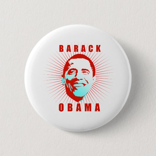 Barack Obama Face T-shirt Ronde Button 5,7 Cm (Voorkant)