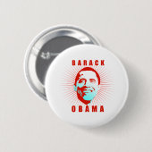 Barack Obama Face T-shirt Ronde Button 5,7 Cm (Voorkant /achterkant)