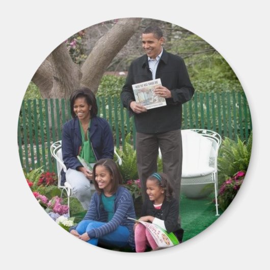 Barack Obama & Family Magneet (Voorkant)
