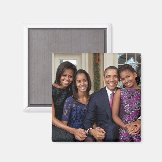 Barack Obama & Family Magneet (Voorkant / Achterkant)