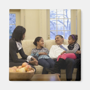 Barack Obama & Family Magneet