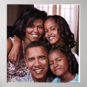 Barack Obama & Family_ Poster_by Elenne Poster (Voorkant)