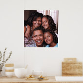 Barack Obama & Family_ Poster_by Elenne Poster (Keuken)