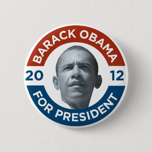 Barack Obama For President 2012 Ronde Button 5,7 Cm