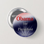 Barack Obama for President Dulled Explosion Ronde Button 5,7 Cm (Voorkant /achterkant)