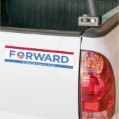 Barack Obama Forward (Rood, Wit, en Blauw) Bumper Bumpersticker (Op Truck)