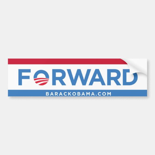 Barack Obama Forward (Rood, Wit, en Blauw) Bumper Bumpersticker (Voorkant)