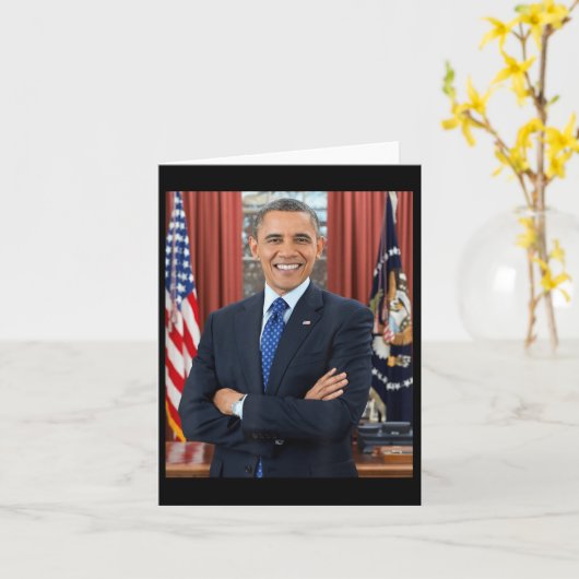 Barack Obama Foto 44ste President Potus Patriottis Kaart (Gele Bloem)