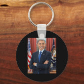 Barack Obama Foto 44ste President Potus Patriottis Sleutelhanger (Voorkant)