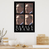 Barack Obama Four Portret Poster (Keuken)