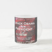 Barack Obama Frosted Mok (Voorkant rechts)