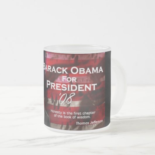Barack Obama Frosted Mok (Voorkant rechts)