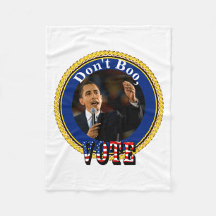 Barack Obama Geen Boe Stem  Fleece Deken