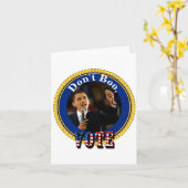 Barack Obama Geen Boe Stem  Kaart (Gele Bloem)