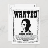 Barack Obama Gezocht Poster Briefkaart (Voorkant / Achterkant)