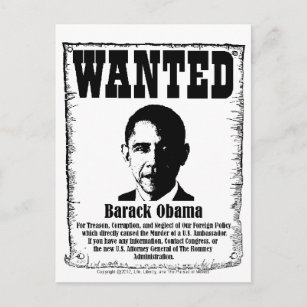 Barack Obama Gezocht Poster Briefkaart