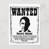Barack Obama Gezocht Poster Briefkaart (Voorkant)