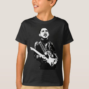 Barack Obama Gitaar spelend 44e President Patriot T-shirt