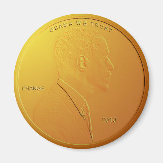 Barack Obama Glanzende Penny Cirkelmagneet Magneet