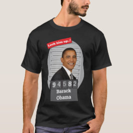 BARACK OBAMA 🤣 Grappige Mugshot-nieuwigheid sluit T-shirt