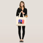 Barack Obama Grote Tote Bag (Voorkant (model))