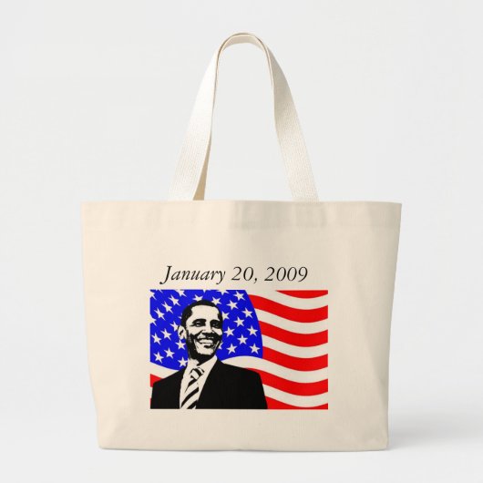 Barack Obama Grote Tote Bag (Voorkant)