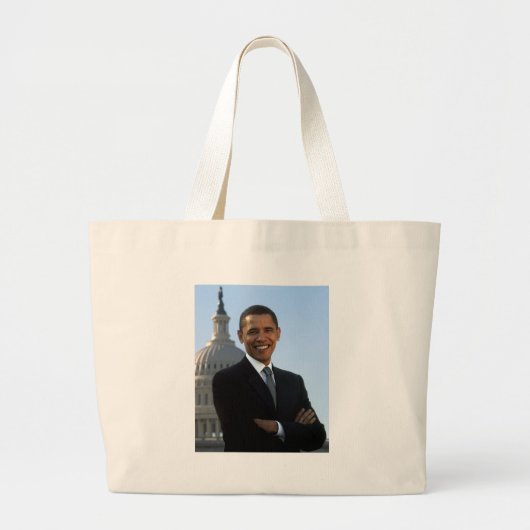 Barack Obama Grote Tote Bag (Voorkant)