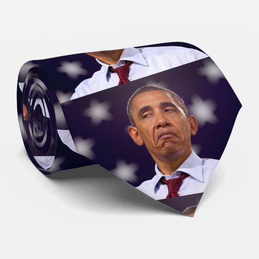 Barack Obama Grumpy Stropdas (Opgerold)
