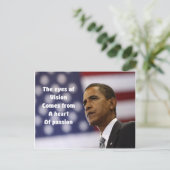 Barack Obama hart van passie Briefkaart (Staand voorkant)