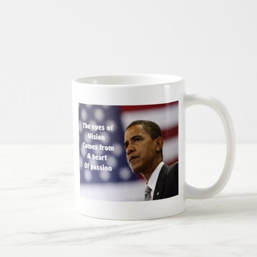 Barack Obama hart van passie Koffiemok (Rechts)