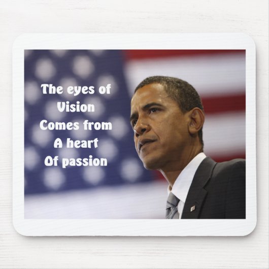 Barack Obama hart van passie Muismat (Voorkant)