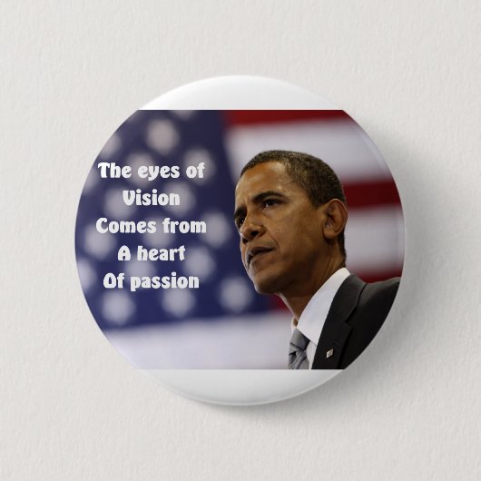 Barack Obama hart van passie Ronde Button 5,7 Cm (Voorkant)