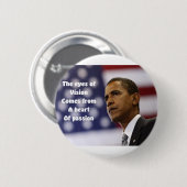 Barack Obama hart van passie Ronde Button 5,7 Cm (Voorkant /achterkant)