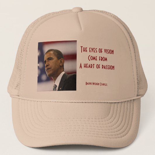 Barack Obama hart van passie Trucker Pet (Voorkant)
