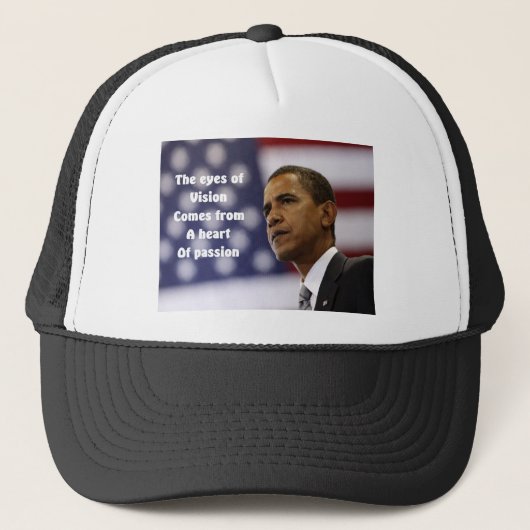 Barack Obama hart van passie Trucker Pet (Voorkant)